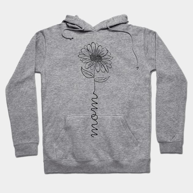 Mom delicate flower design Hoodie by Fun Planet